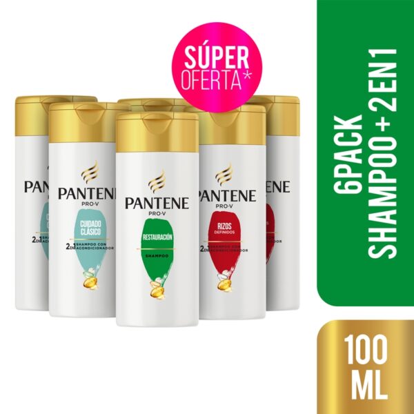 Shampoo Pantene 6Pack 100ml