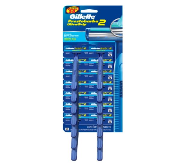 Exhibidor Gillette Prestobarba Ultra Grip 2 14pz +2pz